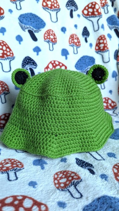 Crochet Froggie Bucket Hat - Image 3